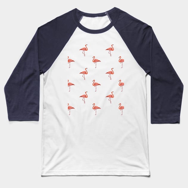 Flamingo Baseball T-Shirt by rlnielsen4